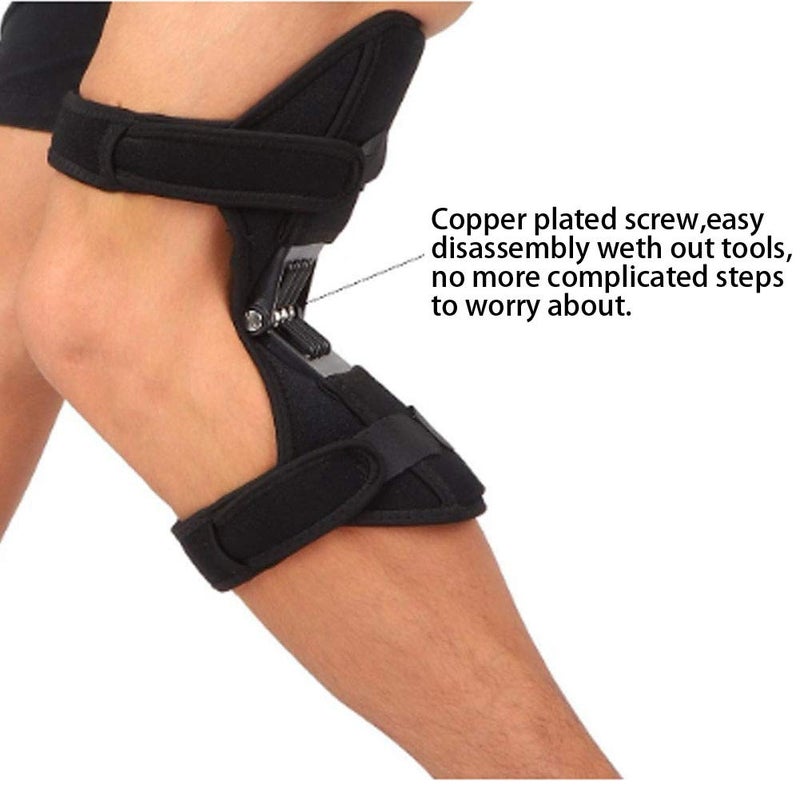 woobles Power Knee Stabilizer Pads Spring Brace Pair Powerful Joint Support Lift Pad Knee Boosters Support Brace, 1pc Adjustable Patella Boosters Equipment Spring Lift Ergonomic Knee Sleeve Pads for Mountaineering Squat Joint Pain Arthritis Ligament Injury Meniscus - Image 4